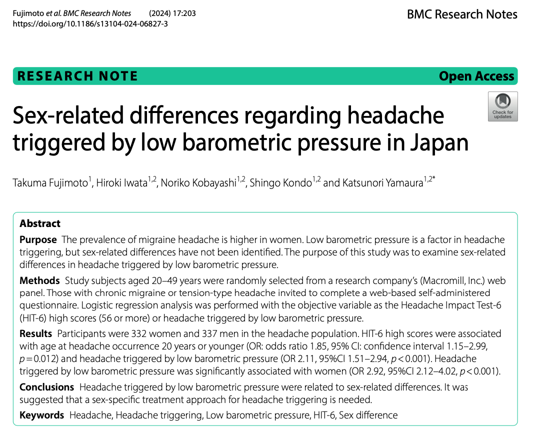 卒業生の藤本卓磨さんの研究成果がBMC Research Notes誌にPublishされました